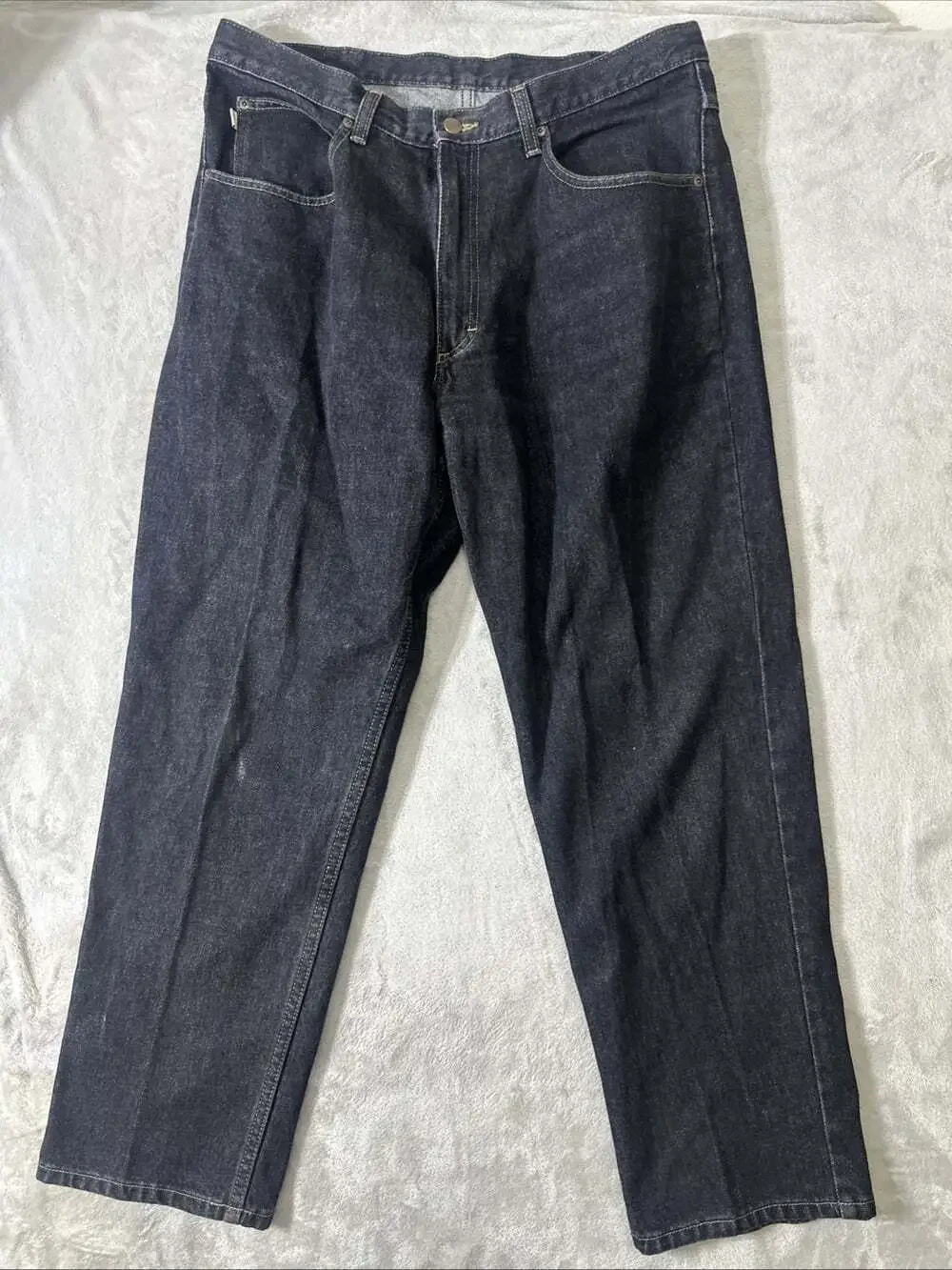 LL Bean Double L Jeans Mens 37x29 Black Natural Fit 100% Cotton Denim